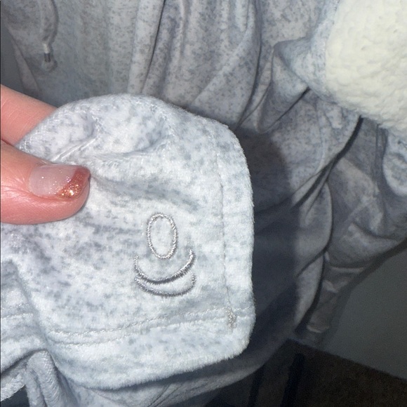 Cuddl Duds Gray and Cream Fleece Lounger - Picture 7 of 10